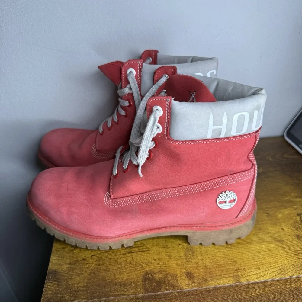 Houston Rockets Timberland Premium Red Boots NBA Men's Size 11.5 M US